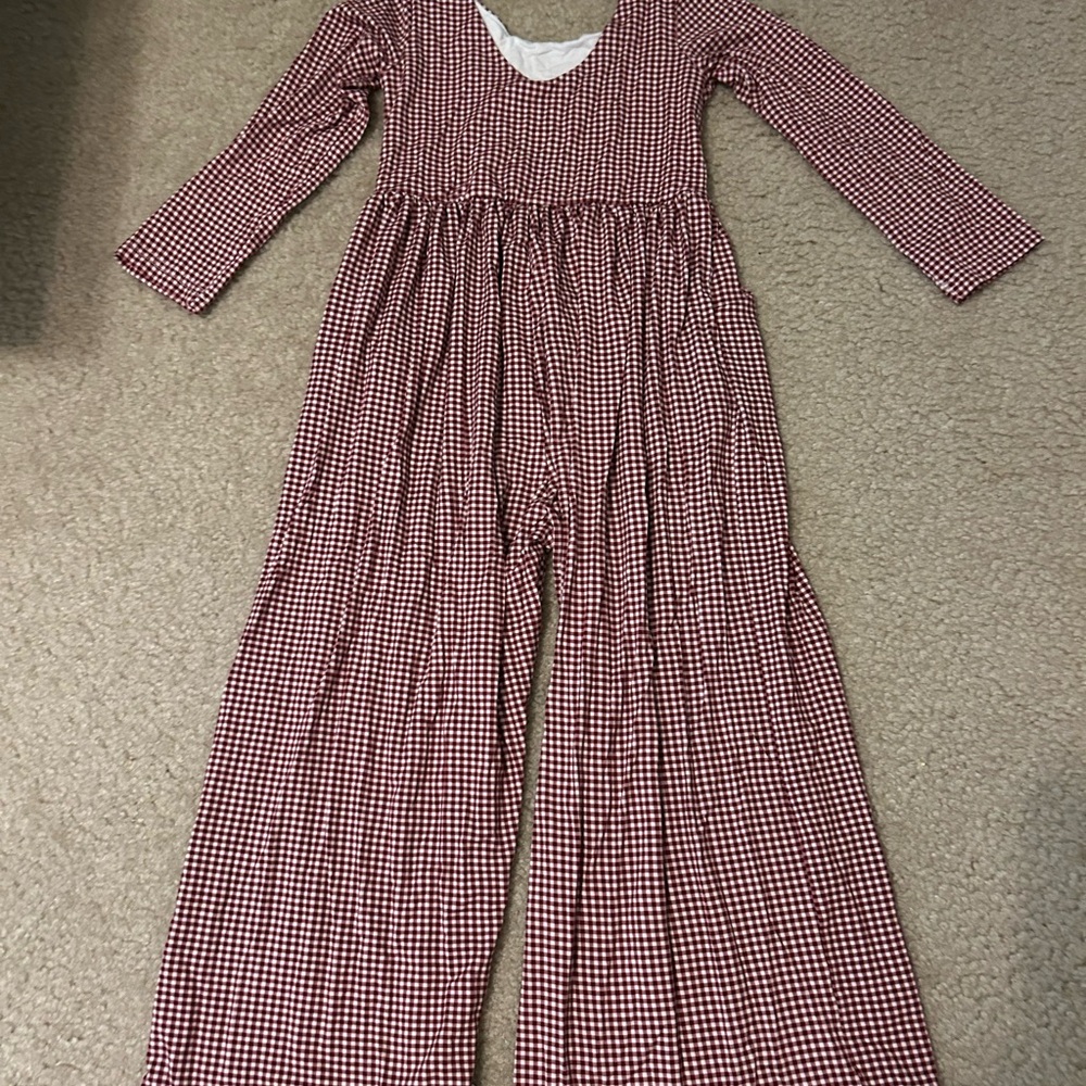 Size 5Y Sweet Honey Garnet Checker Jumper